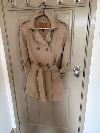 Massimo Dutti linen and cotton mix trench size XS