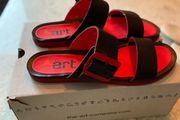 ART Women's Slip on 100% Leather Sandals Brand New 42EU 8Uk