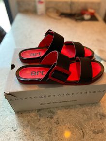 ART Women's Slip on 100% Leather Sandals Brand New 42EU 8Uk