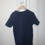 Boys Navy Printed Logo Short Sleeve Top - Age 8 Years Image 2
