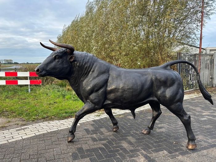 Life Size Bronze Bull Sculpture