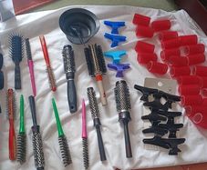 Complete Professional Salon & Mobile Hairdresser Styling Kit  Brushes, Clips & Bag
