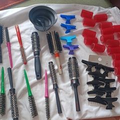 Complete Professional Salon & Mobile Hairdresser Styling Kit  Brushes, Clips & Bag