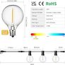 NEW | LED Outdoor String Lights Mains Powered with Plastic Bulbs, 30FT Garden Patio String Lights Outdoor Festoon Lights with 16 1 E12 Bulbs for Indoor & Outdoor Decor Wedding Patio Cafe Party Image 6