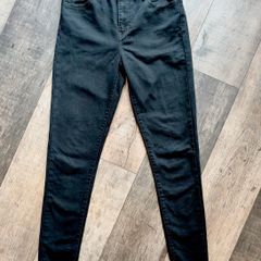 Classic Levis  Premium 720 Black Denim High Rise Super Skinny Jeans W29 Uk10-12
