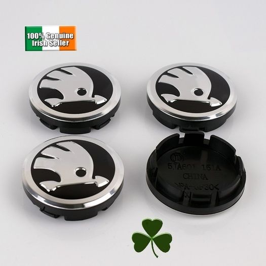 4x  Black/chrome 56mm - Fabia Vrs Rs Octavia Vrs Rs