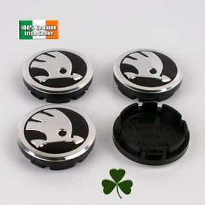4x  Black/chrome 56mm - Fabia Vrs Rs Octavia Vrs Rs