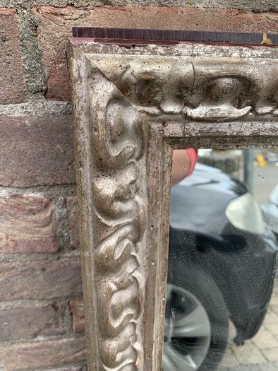 pair of vintage ornate framed mirrors old pub window divider originally mounted back to back
