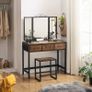 Dressing Table Makeup Desk with 1 Stool - Free Delivery Nationwide Image 5
