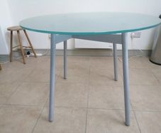 Glass dining table