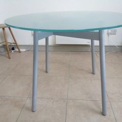 Glass dining table