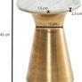 Marble Side Table with Real White Marble Top and Gold Aluminium Base 35 cm Image 3