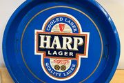 Vintage Harp Advertising Pub Tray