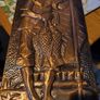 Copper painting representing a fisherman - Old Japanese Ancient Arts and Crafts Measures 22 x 49 cm. Image 2