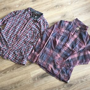 Hilfiger Tommy Superdry and more women's long sleeve shirts size L size XL bundle