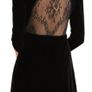 Maje Remano Lace Inset Velvet Dress Image 2