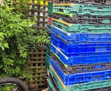 plastic crate storage box