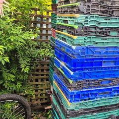 plastic crate storage box