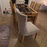 Solid oak dining table and 6 chairs Image 3