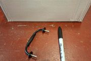 1 Black Cupboard Handle 96mm H.C With Screws