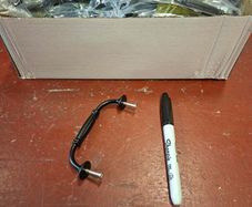 1 Black Cupboard Handle 96mm H.C With Screws