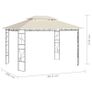 Gazebo 4x3x2.7 m Cream 160 g/m Sq Image 6