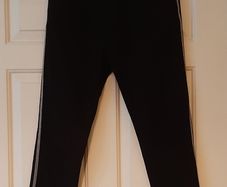 Black pinstripe trousers