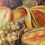 Oil on Canvas featuring Fruit and Butterflies Image 5