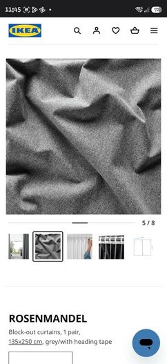 Pair of blackout curtains