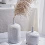 Grey White Modern Vase for Flowers, Set of 2 Ceramic Vase for Home Decor, Decorative Pottery Glazed Stoneware Vases for Living Room, Table, Bedroom, Mantel,16cm & 25cm Tall Image 3