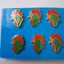 7 x Vintage Kalloggs Corn Flakes Rooster Logo Badges 1970's Image 3