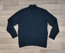 Barbour Wool Blend Half Zip Jumper Mens Medium