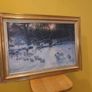 vintage framed painting print Image 4