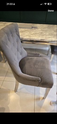 Marble Dining Table & 4 Chairs