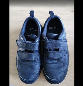Clarks Boys Black School Shoes Size 12.5G