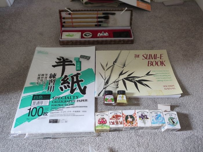 Sumi ink paper and set