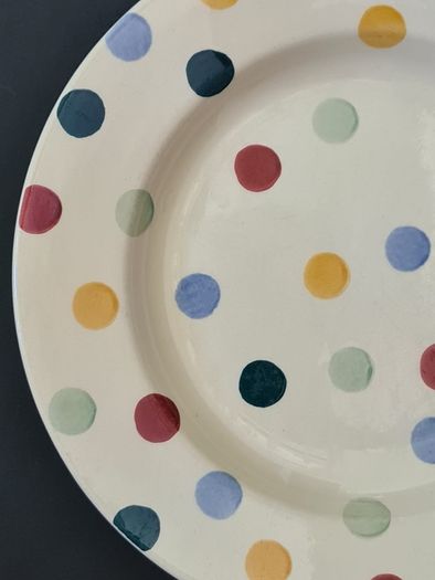 Vintage 2003 Emma Bridgewater 8.5" Plate 21.5cm Polka Dot Pattern
