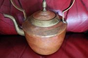 French copper and brass kettle