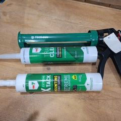 Well built tech7 gun + 2 tubes trans clear and extreme tack