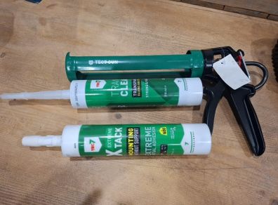 Well built tech7 gun + 2 tubes trans clear and extreme tack