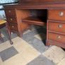 traditional English-style mahogany furniture, this twin-pedestal dressing table, five drawer chest of drawers to match and dressing table stool Image 6