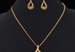 18K Gold Plated Pendant & Earrings Set
