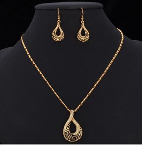 18K Gold Plated Pendant & Earrings Set