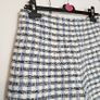Zara Blue White Plaid Check Tweed High Waisted Shorts Size M Image 2