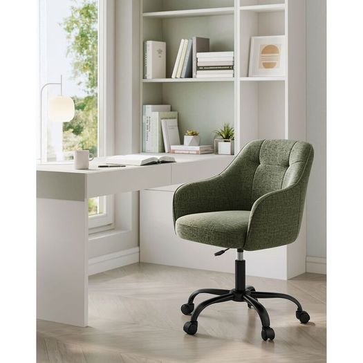 Office Chair Swivel Desk Chair padded  Height Adjustable 110kg Load Capacity Breathable Fabric Study