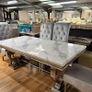Marble Kitchen Dining Table With 6 Chairs Image 10
