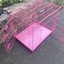 Large Pink 2 door collapsible Dog crate Image 2