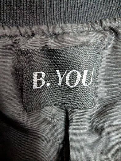 B.You Black Floral Embroidered Bomber Jacket Size 16