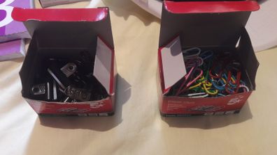 Clips, masking tapes and sellotape