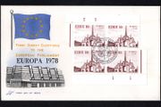 1978 Ireland Europa Architecture Commemorative Stamps 10p with Plate 11 pairs Hibernian First Day Cover (FDC) with Baile Atha Cliath (Dublin) pictorial cancel